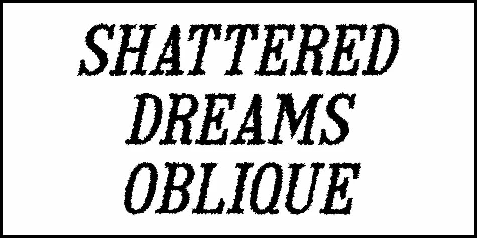 SHATTERED DREAMS JNL by Jeff Levine Fonts — Display Font — thumbnail 4