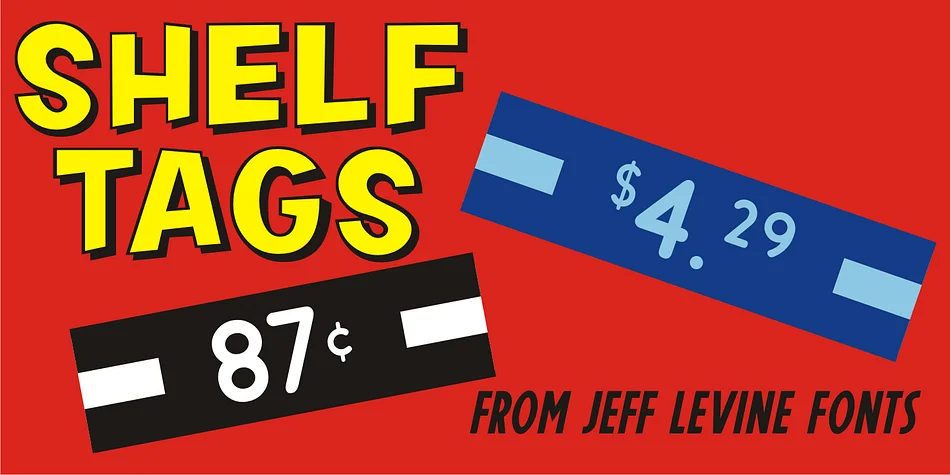 Shelf Tags JNL by Jeff Levine Fonts — Dingbats Font