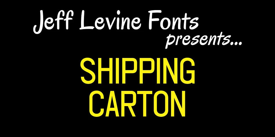SHIPPING CARTON JNL by Jeff Levine Fonts — Display Font