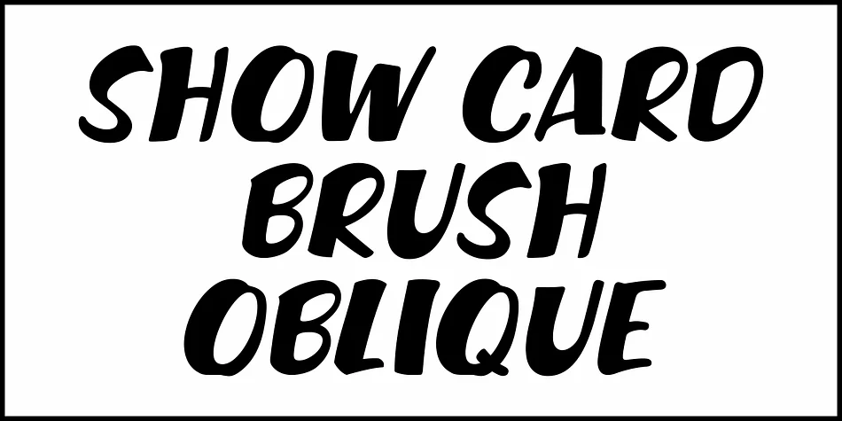 SHOW CARD BRUSH JNL by Jeff Levine Fonts — Display Font — thumbnail 4