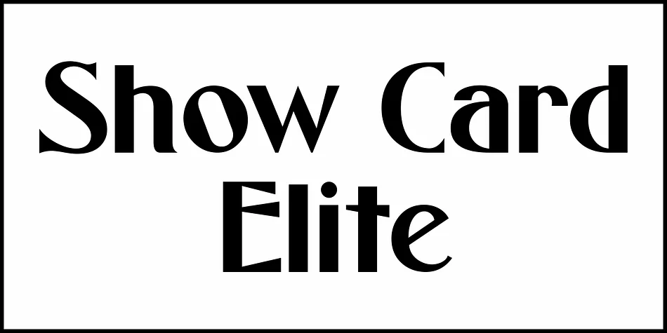 Show Card Elite JNL by Jeff Levine Fonts — Decorative Font — thumbnail 2
