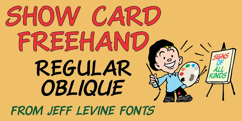 SHOW CARD FREEHAND JNL by Jeff Levine Fonts — Display Font