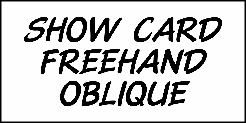 SHOW CARD FREEHAND JNL by Jeff Levine Fonts — Display Font — thumbnail 4