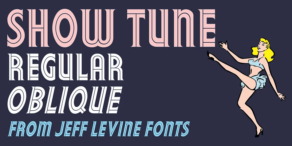 SHOW TUNE JNL by Jeff Levine Fonts — Display Font