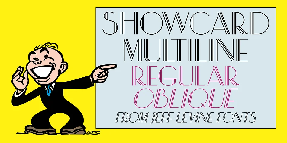 SHOWCARD MULTILINE JNL by Jeff Levine Fonts — Decorative Font