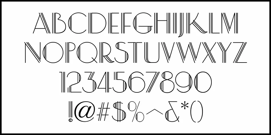 SHOWCARD MULTILINE JNL by Jeff Levine Fonts — Decorative Font — thumbnail 3