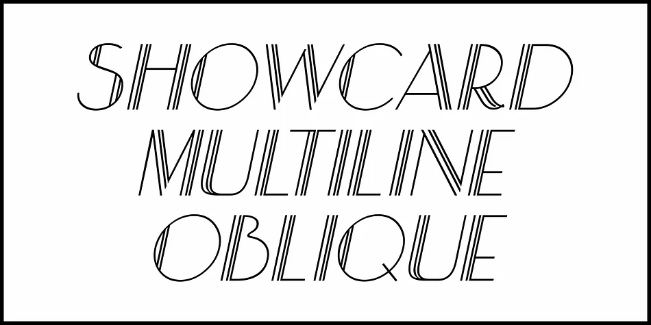 SHOWCARD MULTILINE JNL by Jeff Levine Fonts — Decorative Font — thumbnail 4