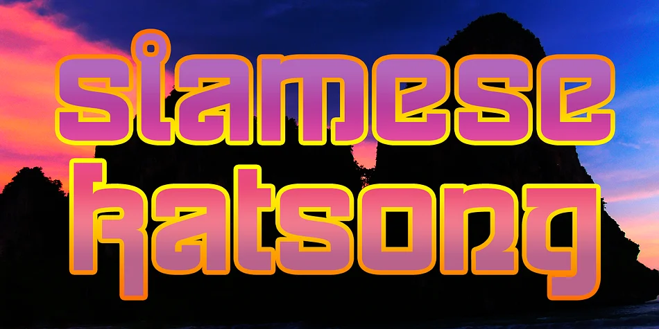 Siamese Katsong Pro by CheapProFonts — Display Font