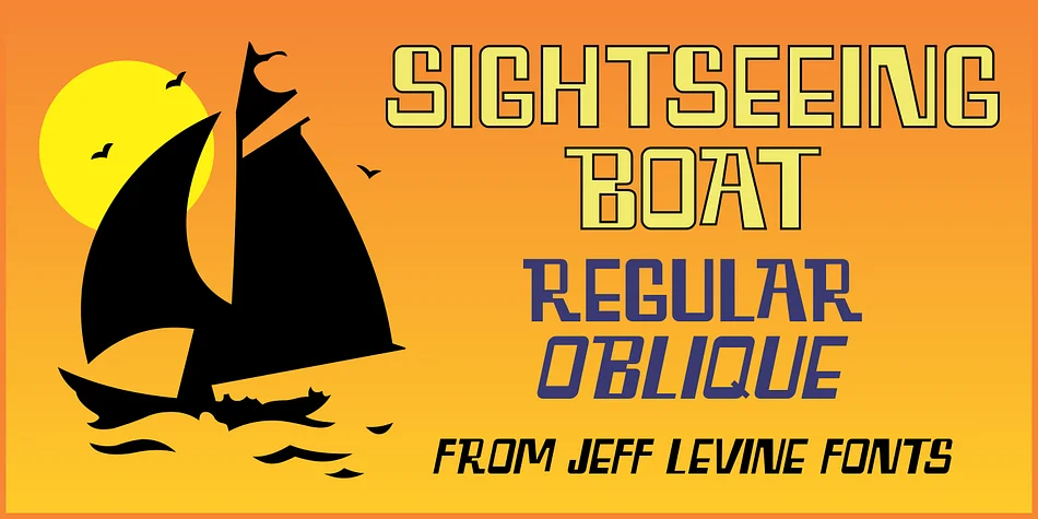 SIGHTSEEING BOAT JNL by Jeff Levine Fonts — Display Font