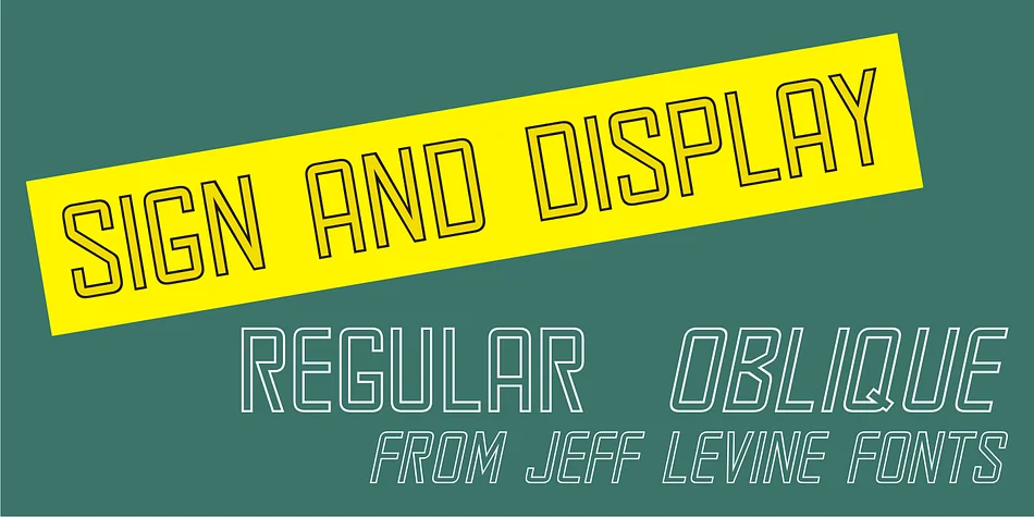 SIGN AND DISPLAY JNL by Jeff Levine Fonts — Display Font