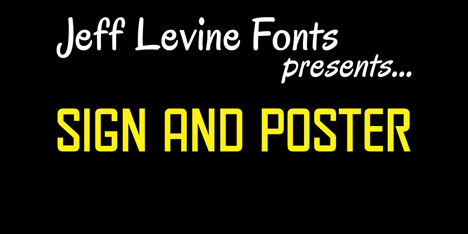 SIGN AND POSTER JNL by Jeff Levine Fonts — Display Font