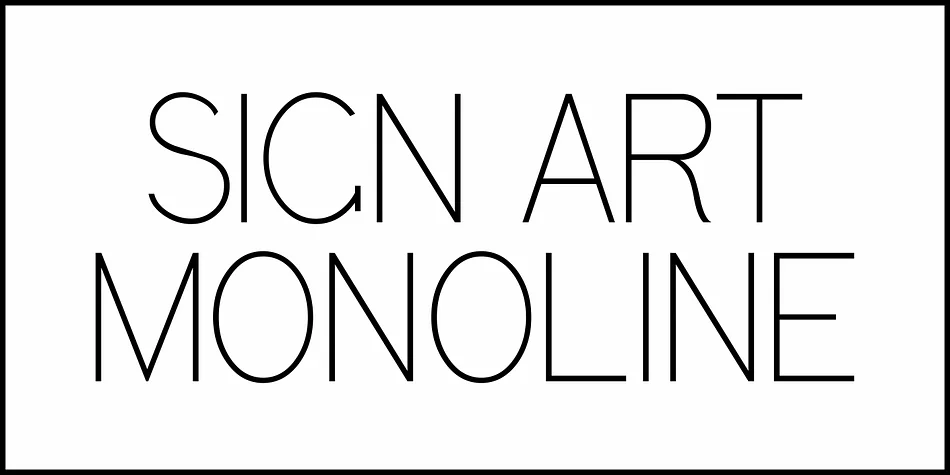 Sign Art Monoline JNL by Jeff Levine Fonts — Display Font — thumbnail 2
