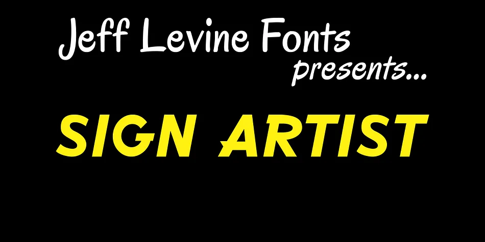SIGN ARTIST JNL by Jeff Levine Fonts — Display Font