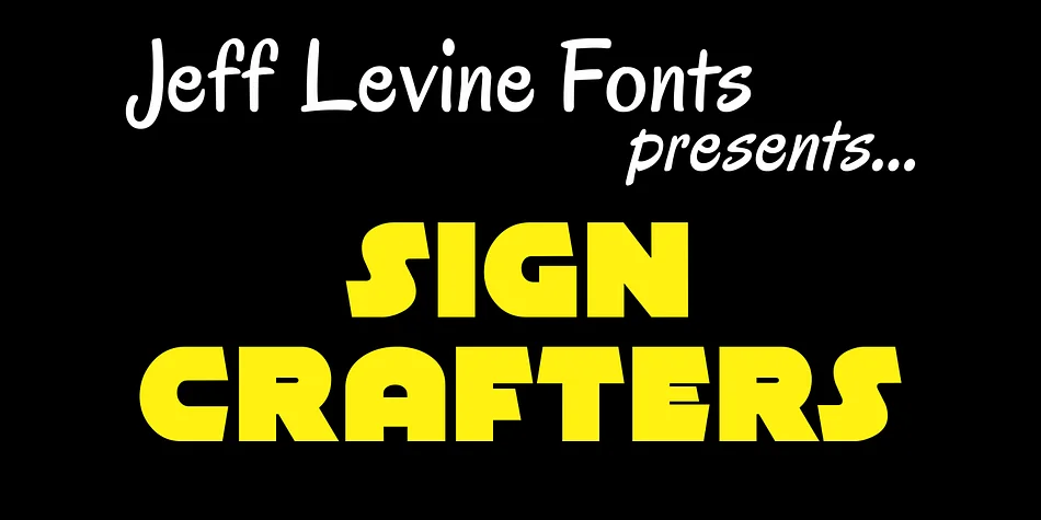 SIGN CRAFTERS JNL by Jeff Levine Fonts — Display Font