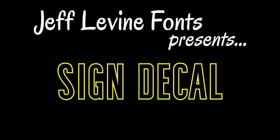 SIGN DECAL JNL by Jeff Levine Fonts — Display Font