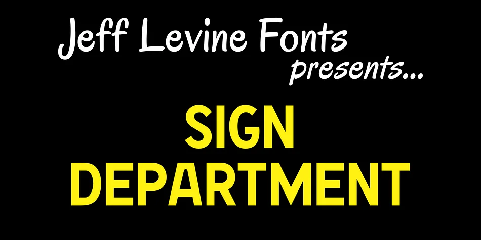SIGN DEPARTMENT JNL by Jeff Levine Fonts — Display Font