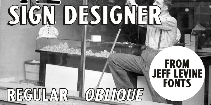 SIGN DESIGNER JNL by Jeff Levine Fonts — Display Font