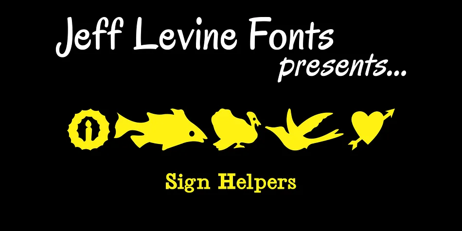 Sign Helpers JNL by Jeff Levine Fonts — Dingbats Font