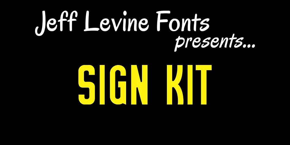 SIGN KIT JNL by Jeff Levine Fonts — Display Font