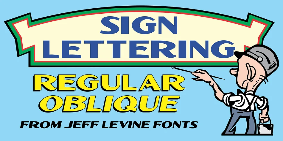 SIGN LETTERING JNL by Jeff Levine Fonts — Display Font