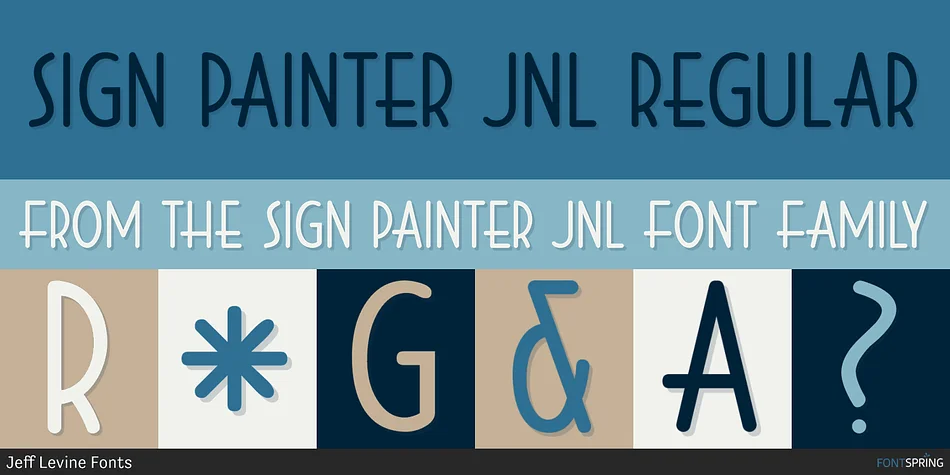 SIGN PAINTER JNL by Jeff Levine Fonts — Decorative Font