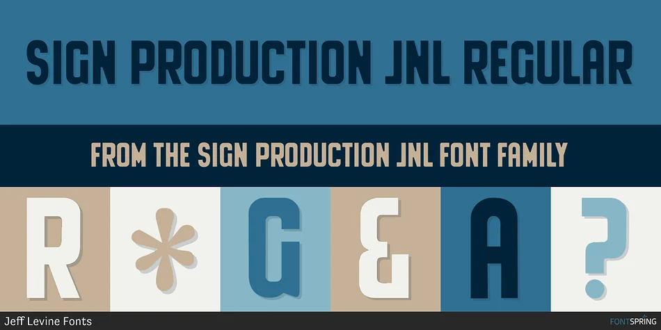 SIGN PRODUCTION JNL by Jeff Levine Fonts — Display Font