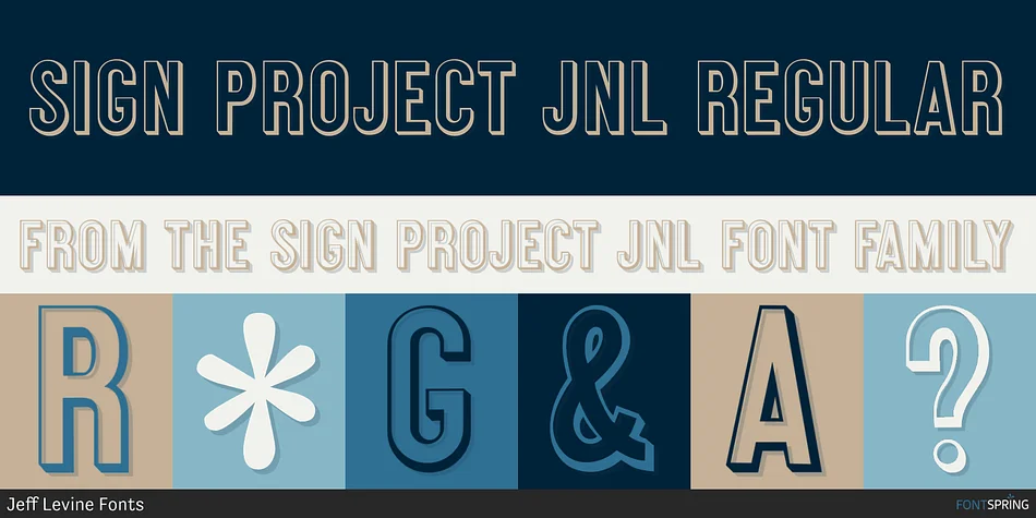 SIGN PROJECT JNL by Jeff Levine Fonts — Display Font