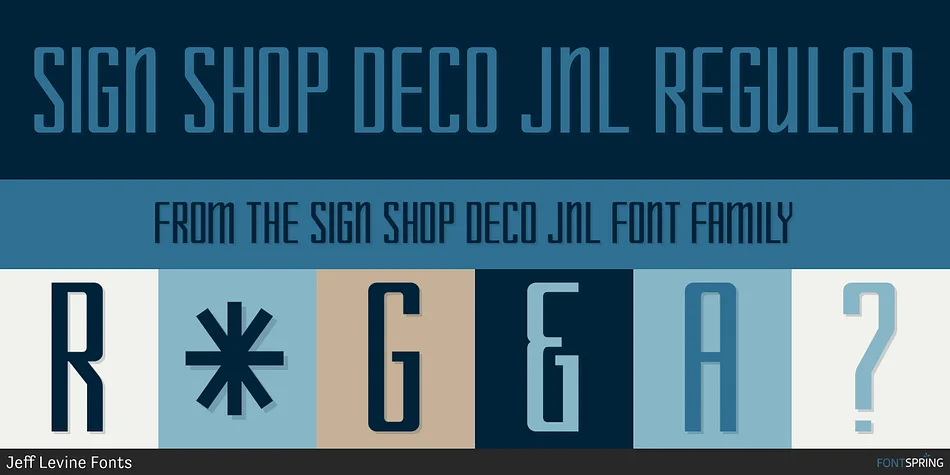 SIGN SHOP DECO JNL by Jeff Levine Fonts — Display Font