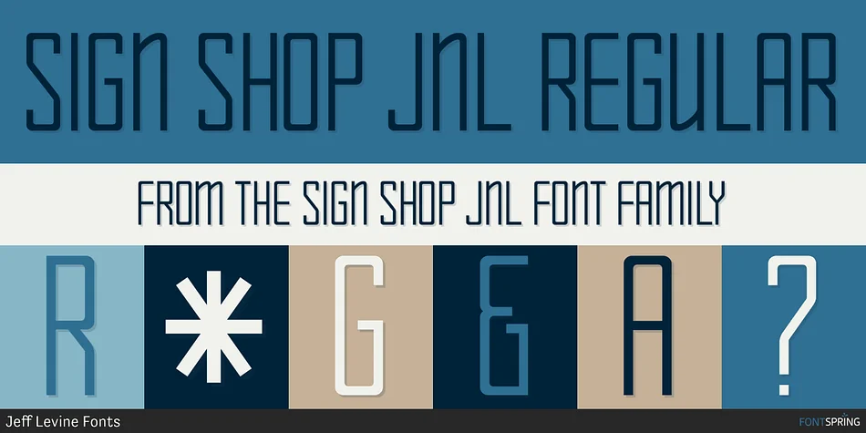 SIGN SHOP JNL by Jeff Levine Fonts — Display Font