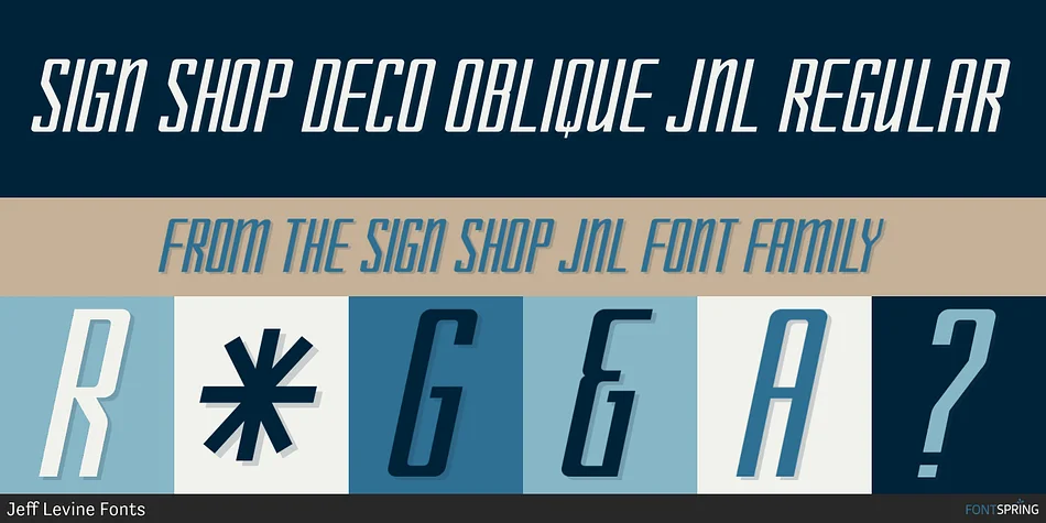 SIGN SHOP JNL by Jeff Levine Fonts — Display Font — thumbnail 5
