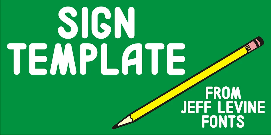SIGN TEMPLATE JNL by Jeff Levine Fonts — Display Font