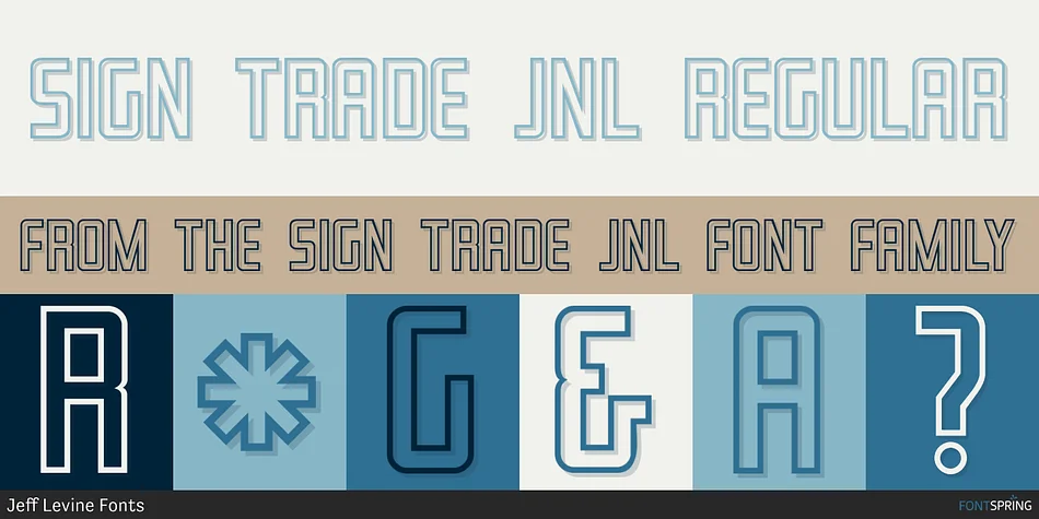 SIGN TRADE JNL by Jeff Levine Fonts — Display Font