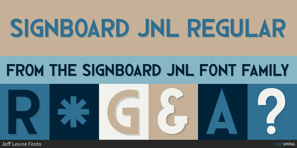 SIGNBOARD JNL by Jeff Levine Fonts — Display Font
