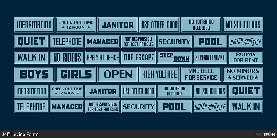 Signs of Yesterday JNL by Jeff Levine Fonts — Dingbats Font