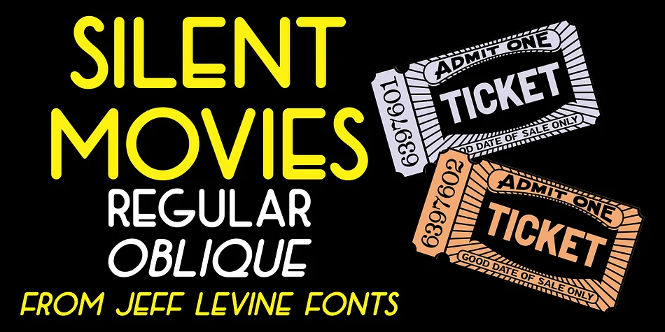 SILENT MOVIES JNL by Jeff Levine Fonts — Decorative Font