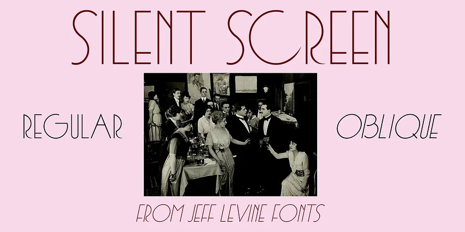 Silent Screen JNL by Jeff Levine Fonts — Decorative Font