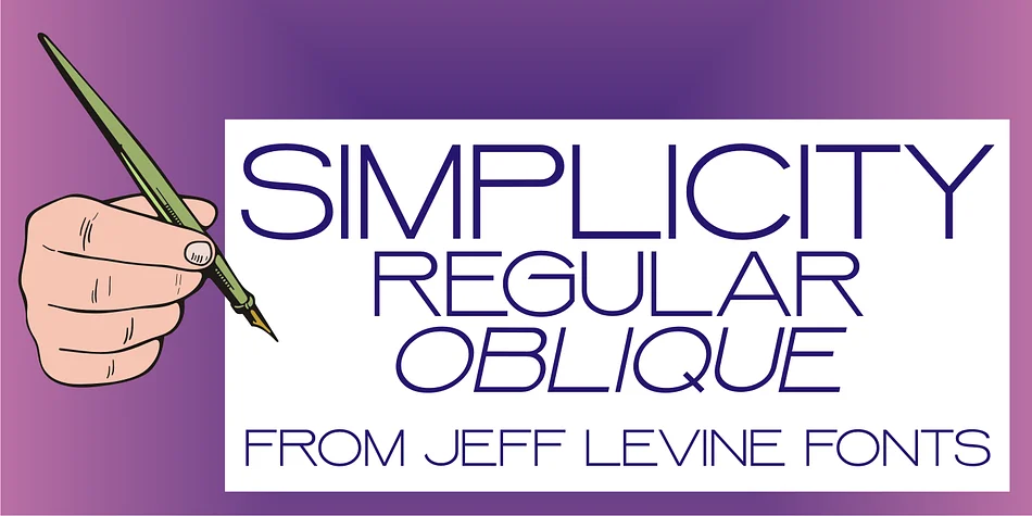 SIMPLICITY JNL by Jeff Levine Fonts — Display Font