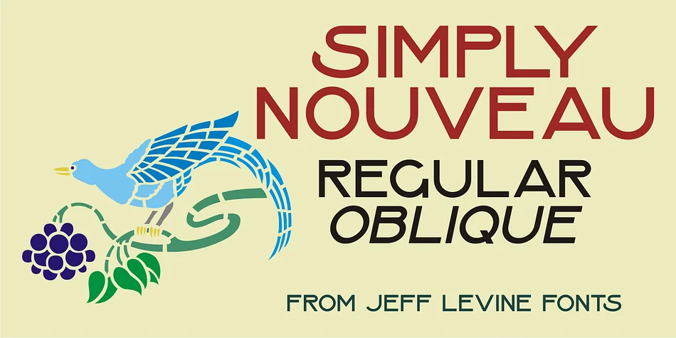 SIMPLY NOUVEAU JNL by Jeff Levine Fonts — Display Font