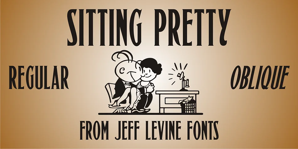 SITTING PRETTY JNL by Jeff Levine Fonts — Decorative Font