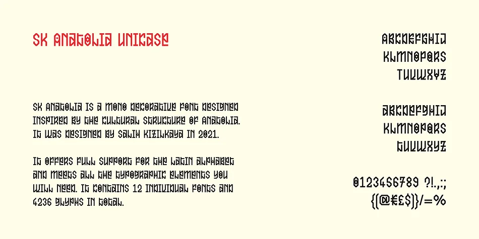 SK Anatolia by Salih Kizilkaya — Display Font — thumbnail 4