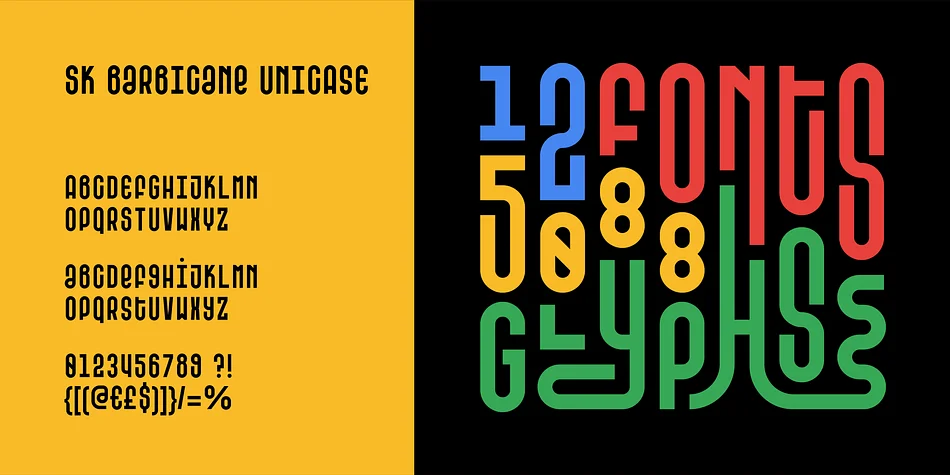 SK Barbicane by Salih Kizilkaya — Display Font — thumbnail 3
