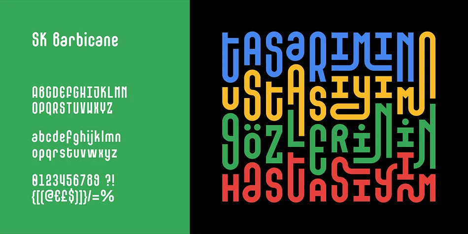 SK Barbicane by Salih Kizilkaya — Display Font — thumbnail 5