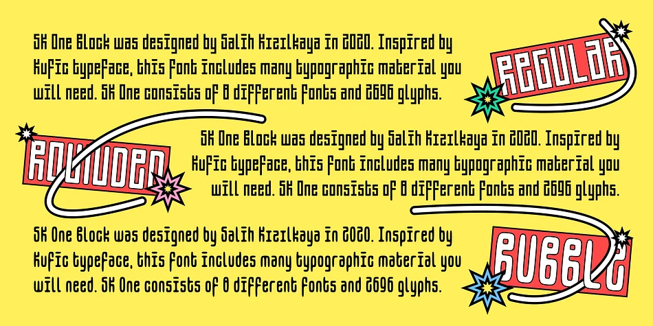 SK One Block by Salih Kizilkaya — Display Font — thumbnail 8