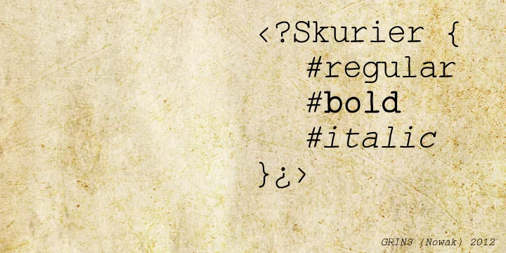 Skurier by GRIN3 (Nowak) — Decorative Font