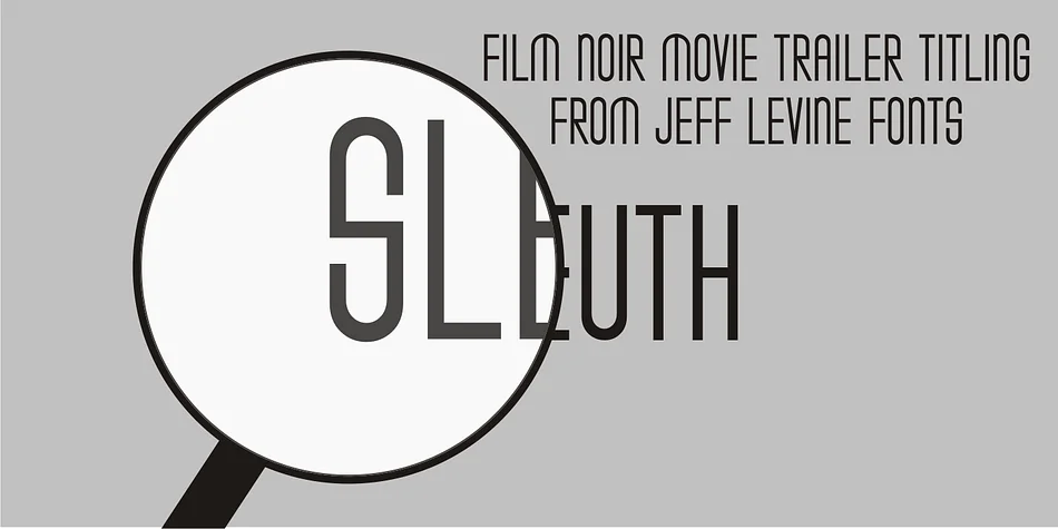 SLEUTH JNL by Jeff Levine Fonts — Display Font
