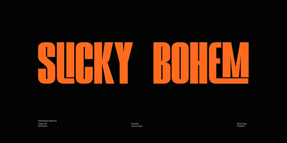 Slicky Bohem by Jolicia Type — Display Font