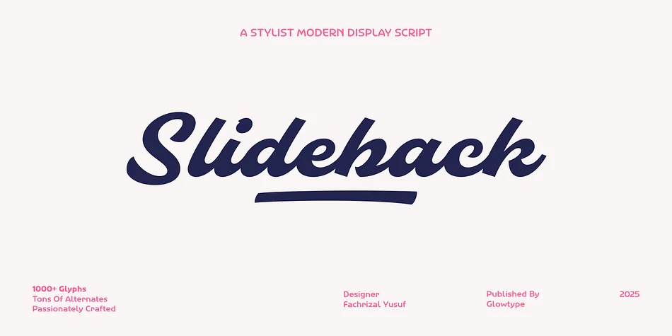 Slideback by Glowtype — Script Handwritten Font