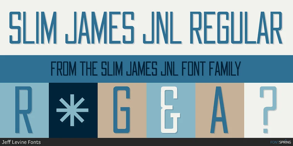 SLIM JAMES JNL by Jeff Levine Fonts — Display Font