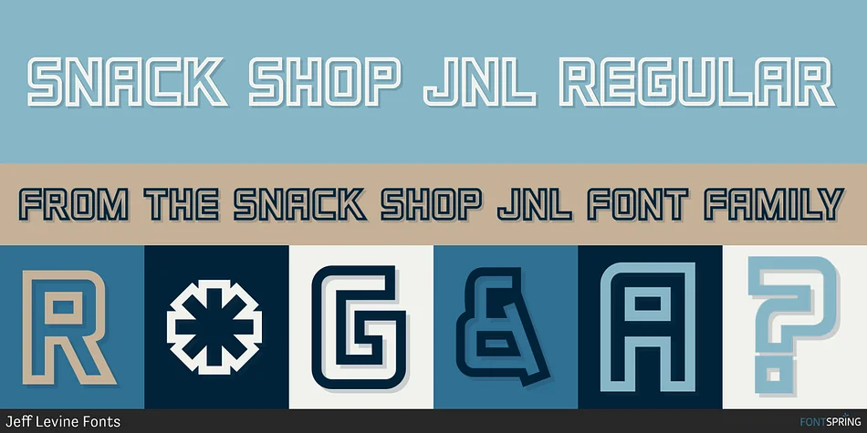 SNACK SHOP JNL by Jeff Levine Fonts — Display Font