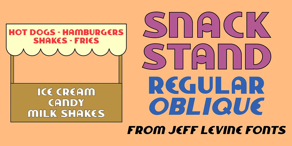 SNACK STAND JNL by Jeff Levine Fonts — Decorative Font